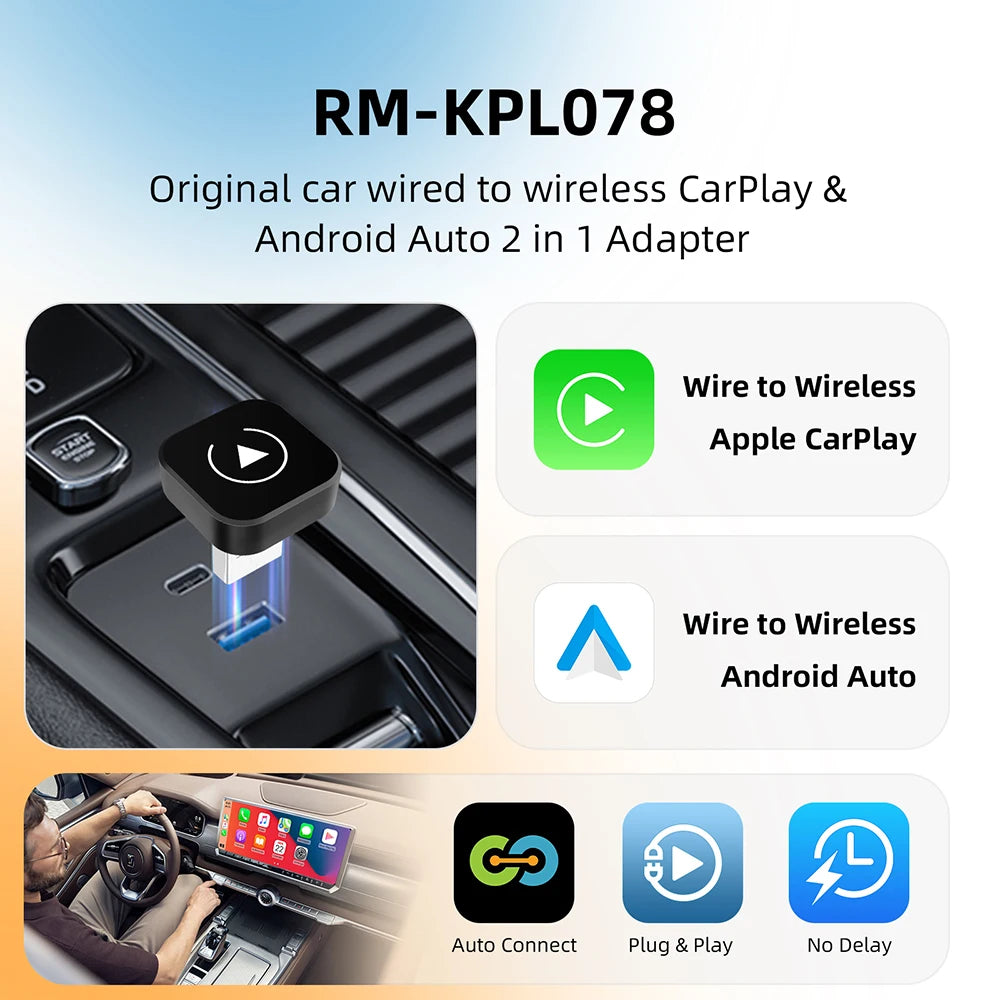 2-in-1 Wireless CarPlay and Android Auto Adapter — photo 4 of 6