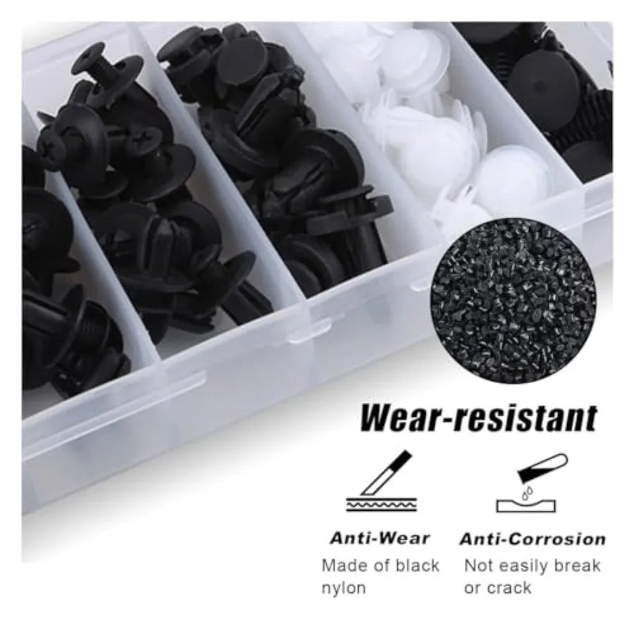 Car Trim Clip Kit, 100 Universal Push Pin Rivet Fasteners — photo 5 of 6