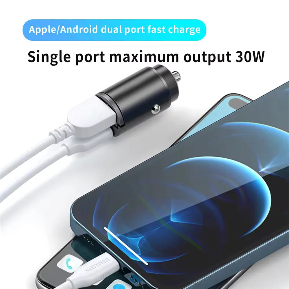 Mini Car Charger, USB-C PD and QC3.0 Fast Charging — photo 3 of 10