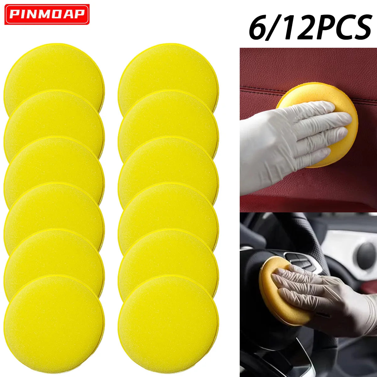 Foam Wax Applicator Pads for Car Polishing, 6 or 12 Pack — photo 5 of 10
