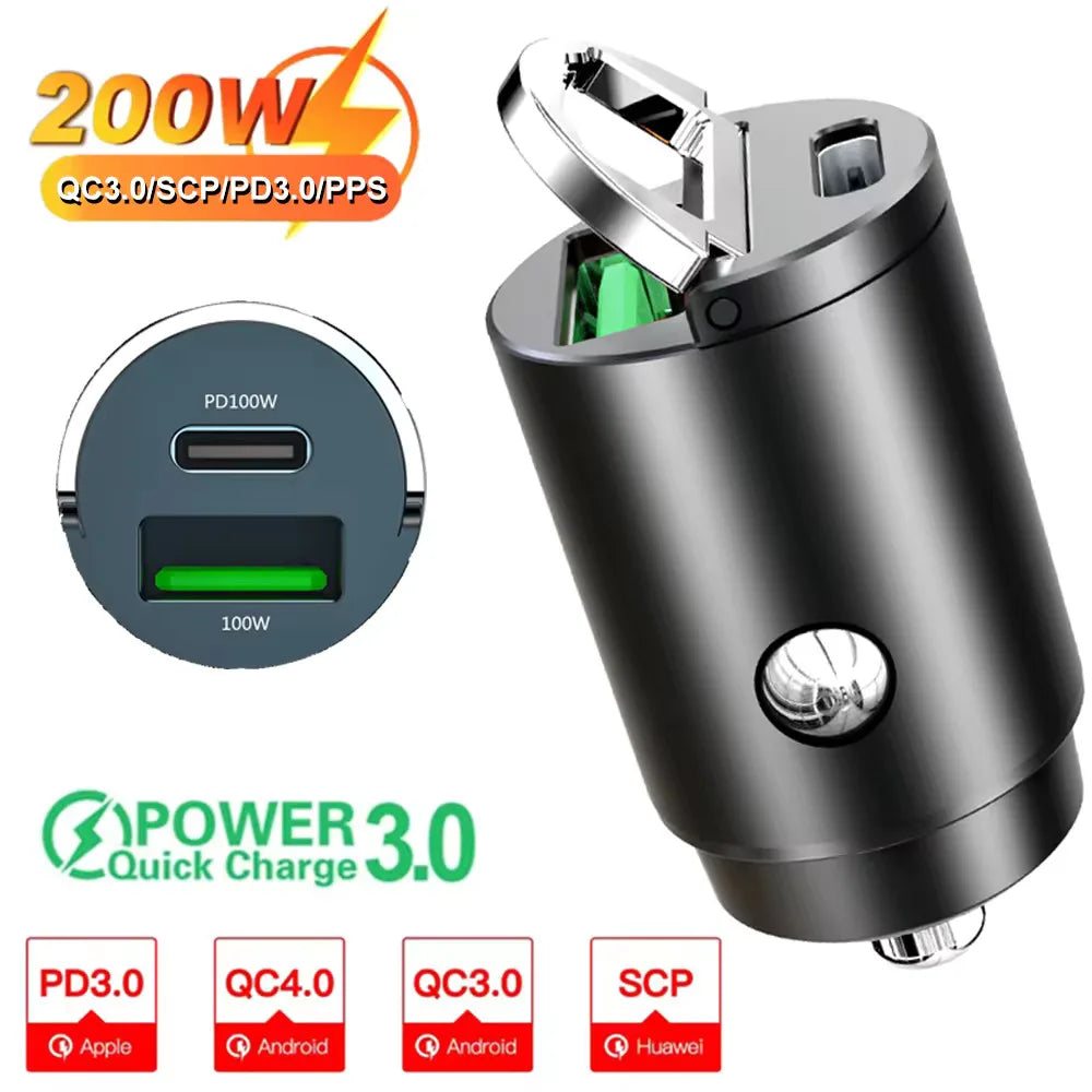 Mini Car Charger, USB-C PD and QC3.0 Fast Charging — photo 10 of 10