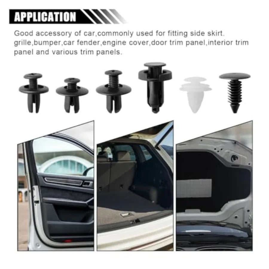 Car Trim Clip Kit, 100 Universal Push Pin Rivet Fasteners — photo 3 of 6