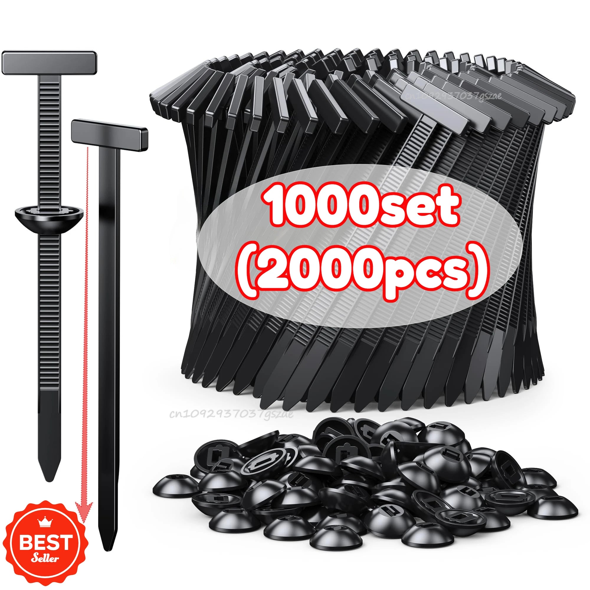 Nylon Cable Tie Buckles with Fixing Nails, 5 to 1000 Pack