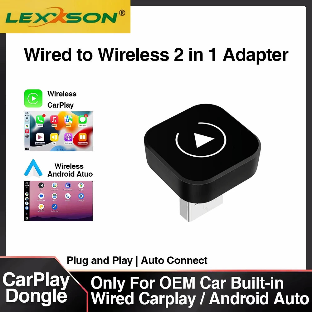 2-in-1 Wireless CarPlay and Android Auto Adapter — photo 2 of 6