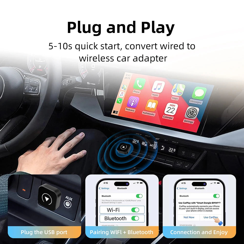 2-in-1 Wireless CarPlay and Android Auto Adapter — photo 6 of 6