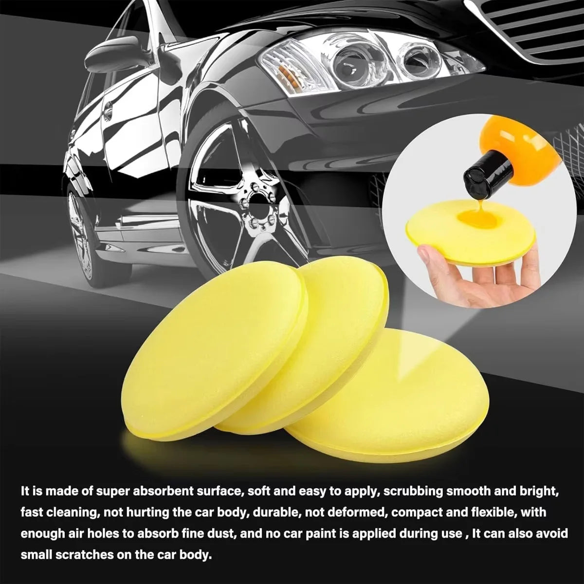Foam Wax Applicator Pads for Car Polishing, 6 or 12 Pack — photo 4 of 10